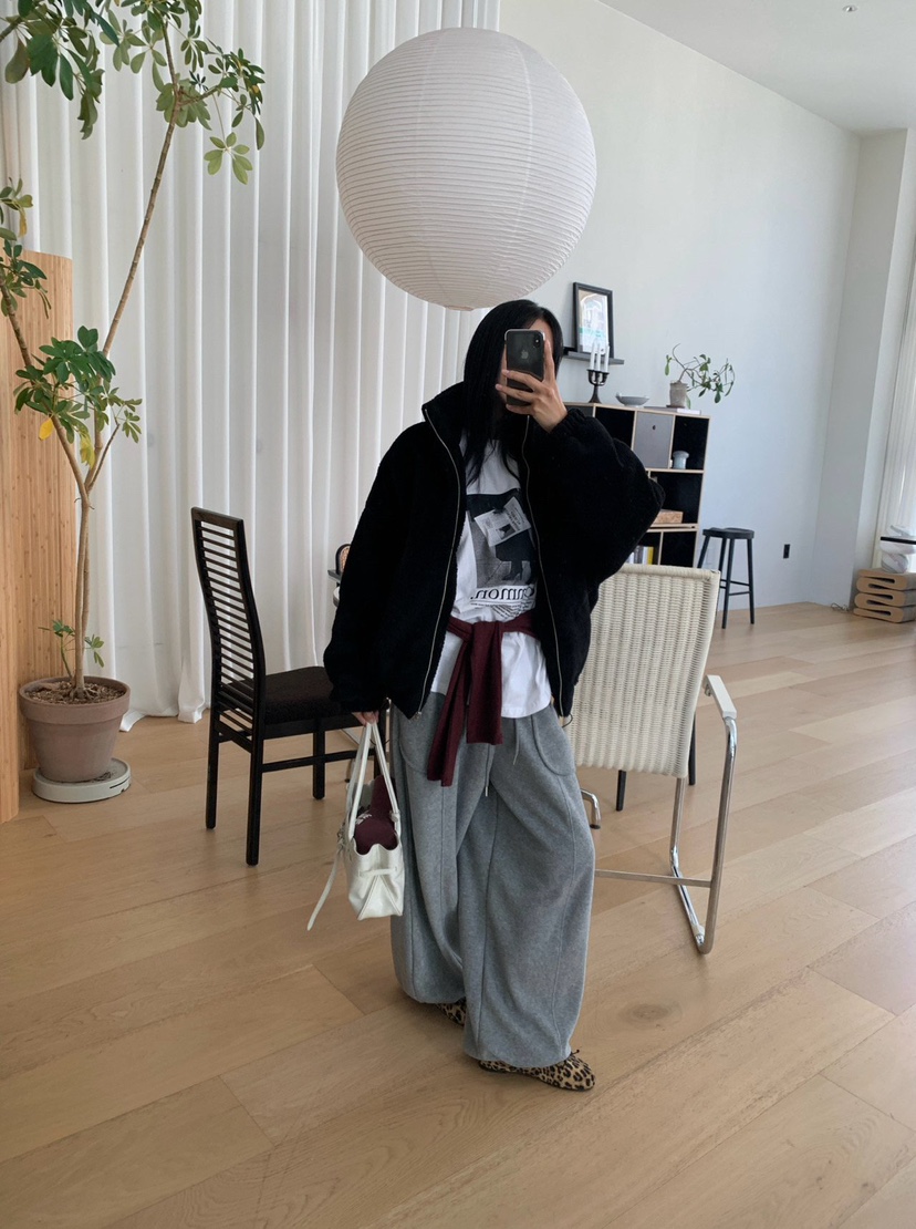REVE CITE-L東大門直郵女士新品人氣熱賣休閑褲毛圈運動絨REVE CITE-L休閑褲