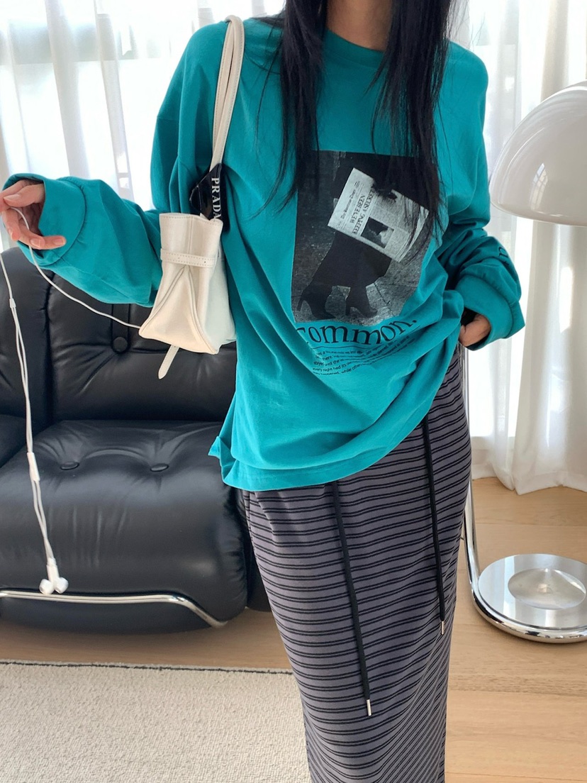 REVE CITE-L東大門直郵女士新品人氣真品時尚休閑長袖T恤REVE CITE-L長袖T恤圖色3