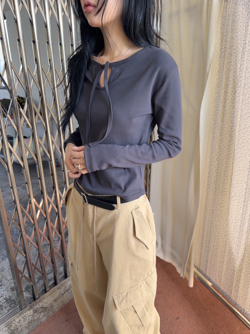 SUNDER MARKET東大門代購女士新款時尚休閑熱賣真品長袖T恤SUNDER MARKET長袖T恤