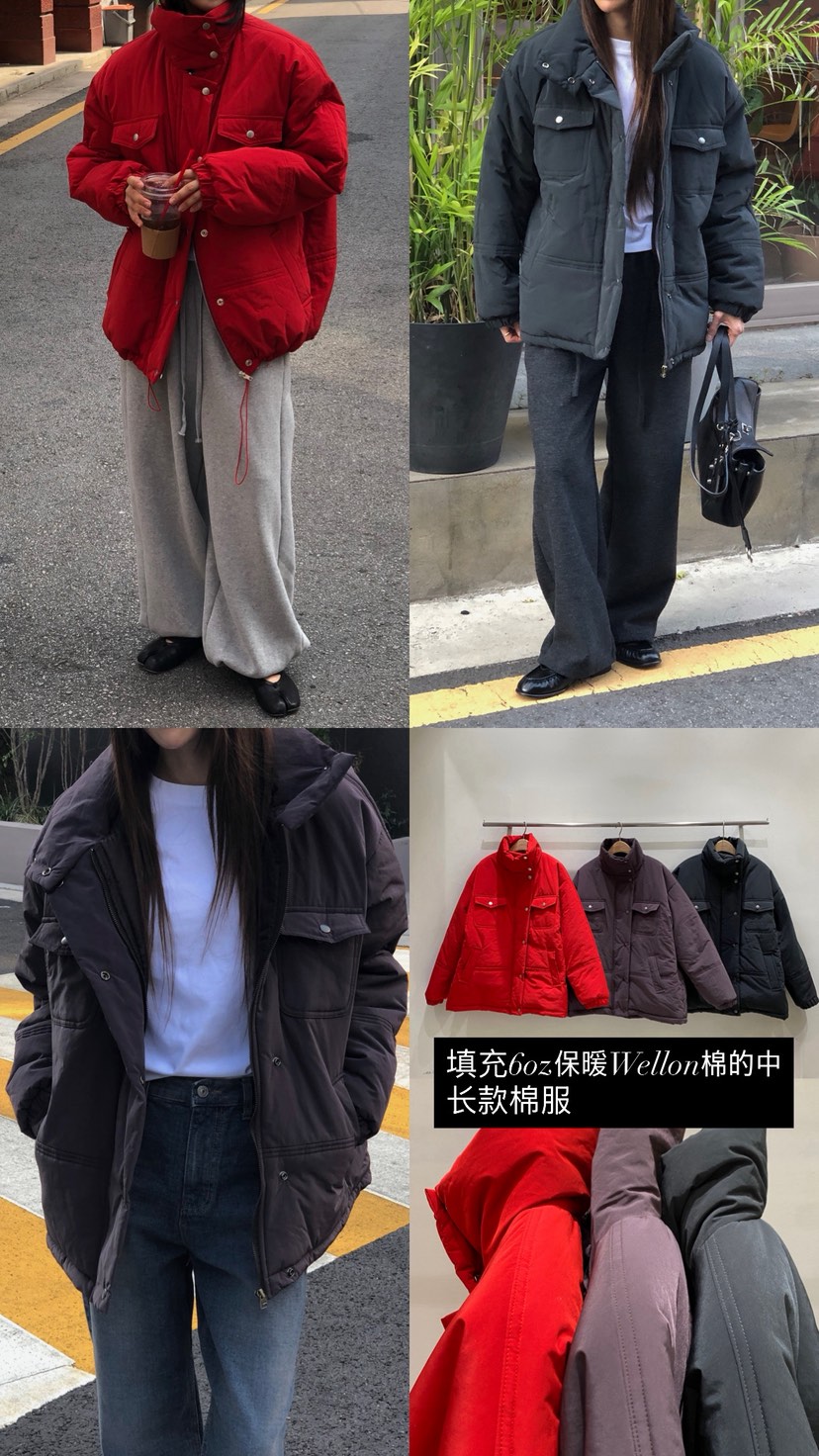 ONDO-P韓國直郵女裝新品人氣熱賣時尚推薦短款棉服羽絨服ONDO-P短款棉服