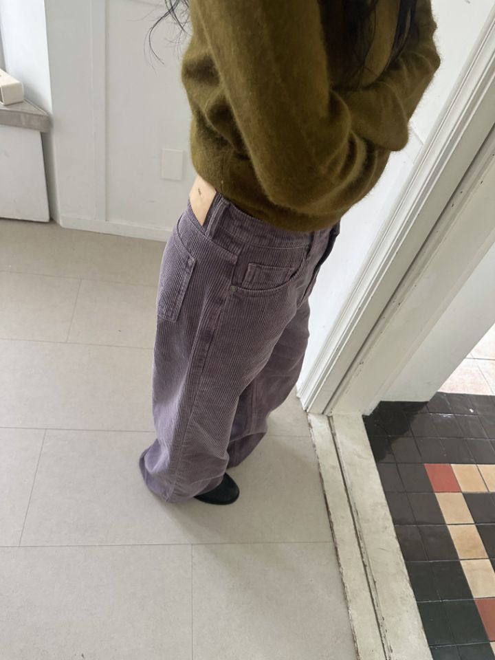 MARE韓國直郵女士新款推薦熱賣休閑時尚休閑褲燈芯絨染色MARE休閑褲