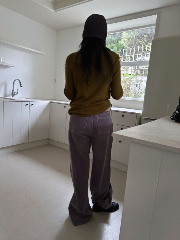 MARE韓國直郵女士新款推薦熱賣休閑時尚休閑褲燈芯絨染色MARE休閑褲