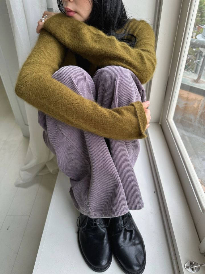 MARE韓國直郵女士新款推薦熱賣休閑時尚休閑褲燈芯絨染色MARE休閑褲
