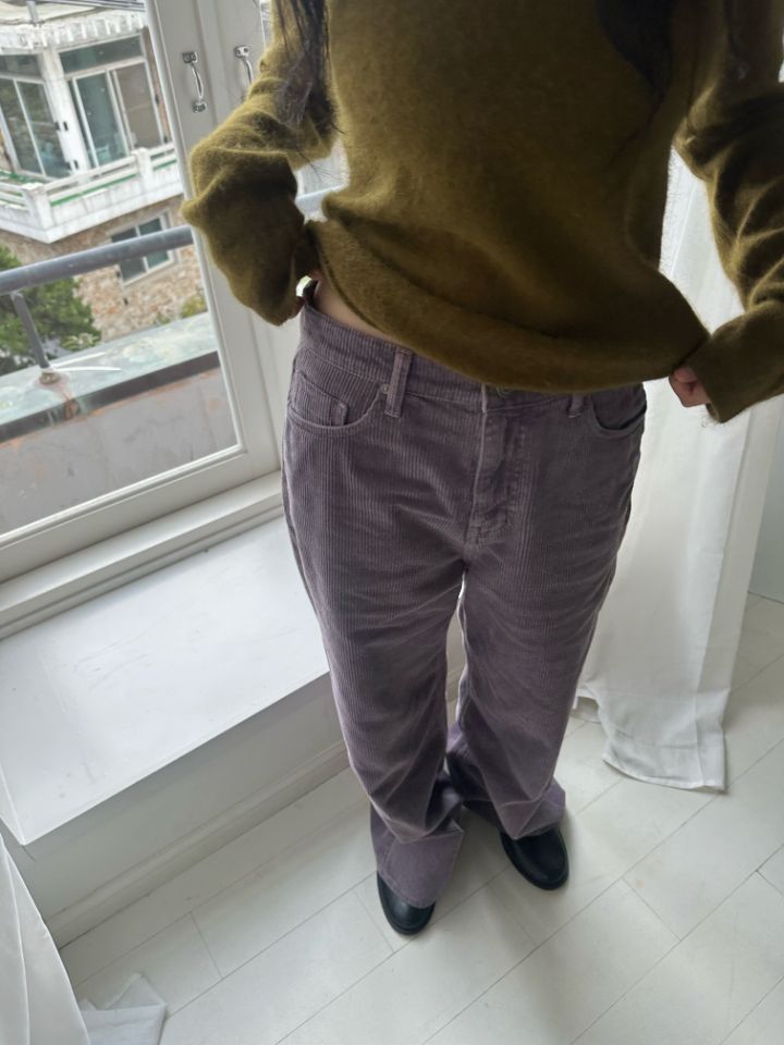 MARE韓國直郵女士新款推薦熱賣休閑時尚休閑褲燈芯絨染色MARE休閑褲圖色1