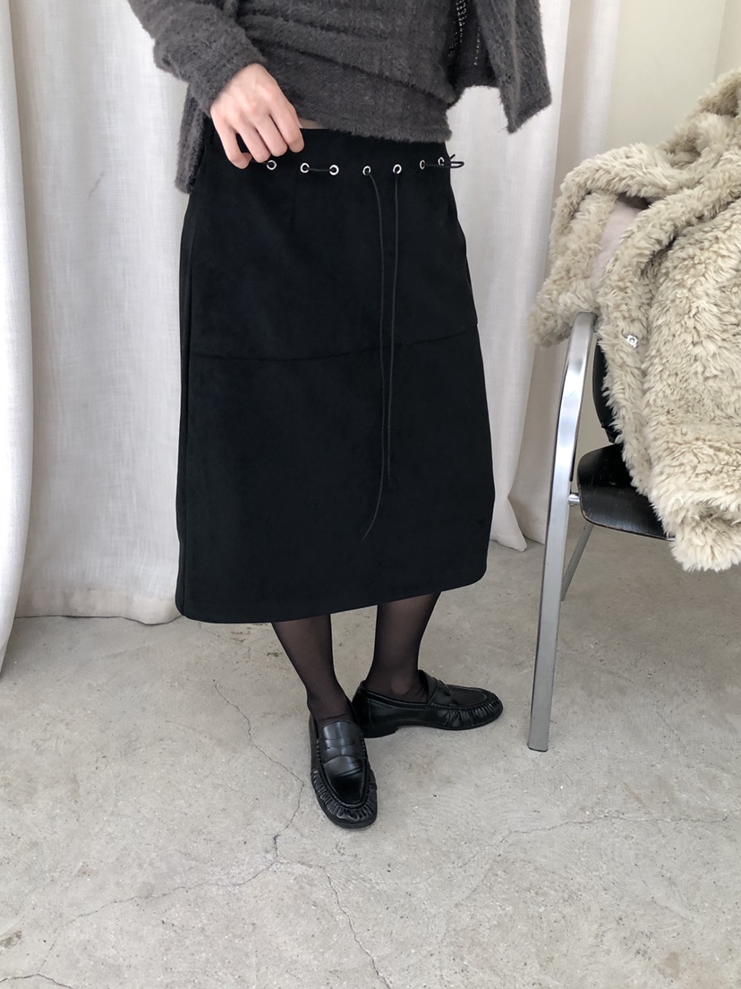 MURMUR韓國代購女裝新品推薦熱賣人氣休閑半身裙中短裙孔眼MURMUR半身裙/中短裙