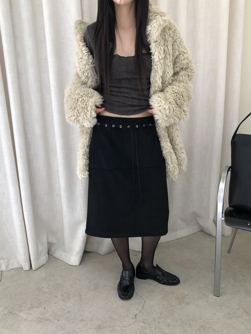 MURMUR韓國代購女裝新品推薦熱賣人氣休閑半身裙中短裙孔眼MURMUR半身裙/中短裙