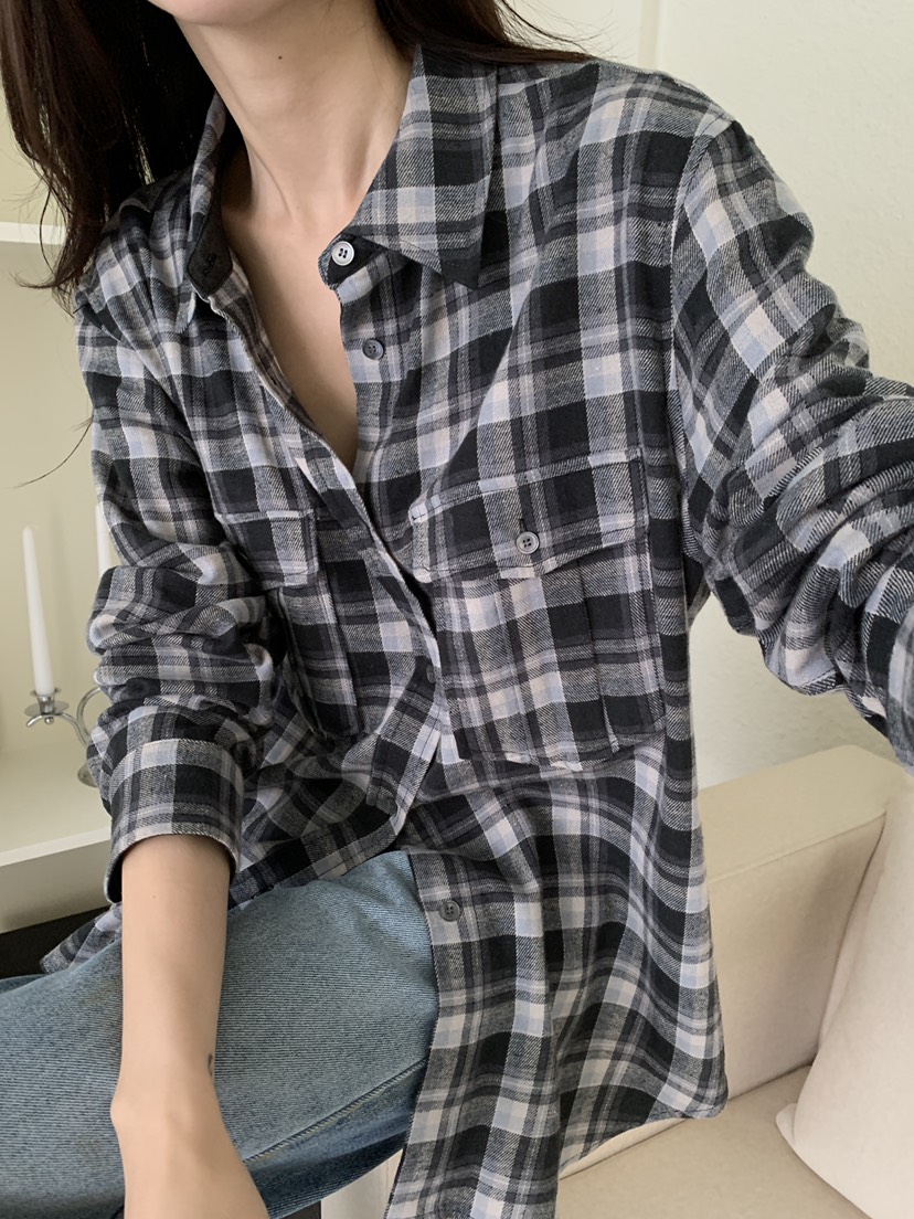 ATHEA韓國直郵女士新款真品休閑推薦人氣熱賣襯衫蕾絲衫格紋ATHEA襯衫/蕾絲衫