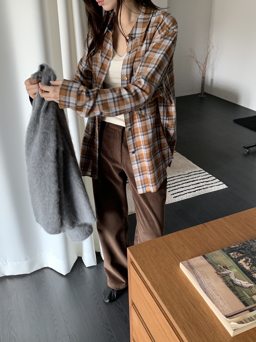 ATHEA韓國直郵女士新款真品休閑推薦人氣熱賣襯衫蕾絲衫格紋ATHEA襯衫/蕾絲衫