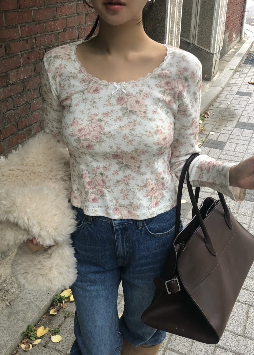 OUPPT韓國代購女裝新品真品熱賣推薦時尚人氣休閑長袖T恤OUPPT長袖T恤圖色1