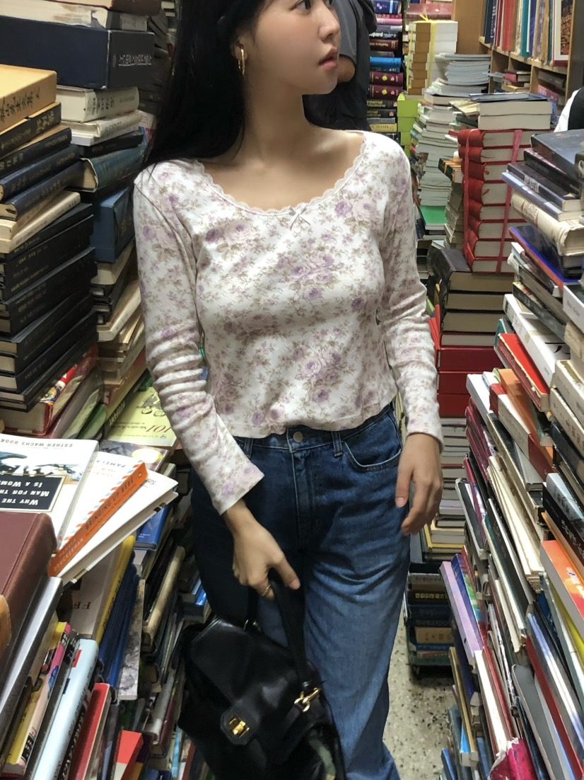 OUPPT韓國代購女裝新品真品熱賣推薦時尚人氣休閑長袖T恤OUPPT長袖T恤圖色2