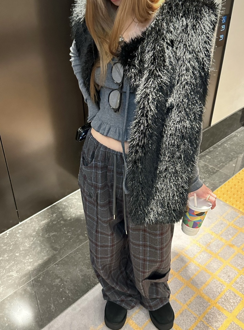 ZEROZERO東大門直郵女士新款人氣熱賣時尚休閑褲工裝褲格紋ZEROZERO休閑褲