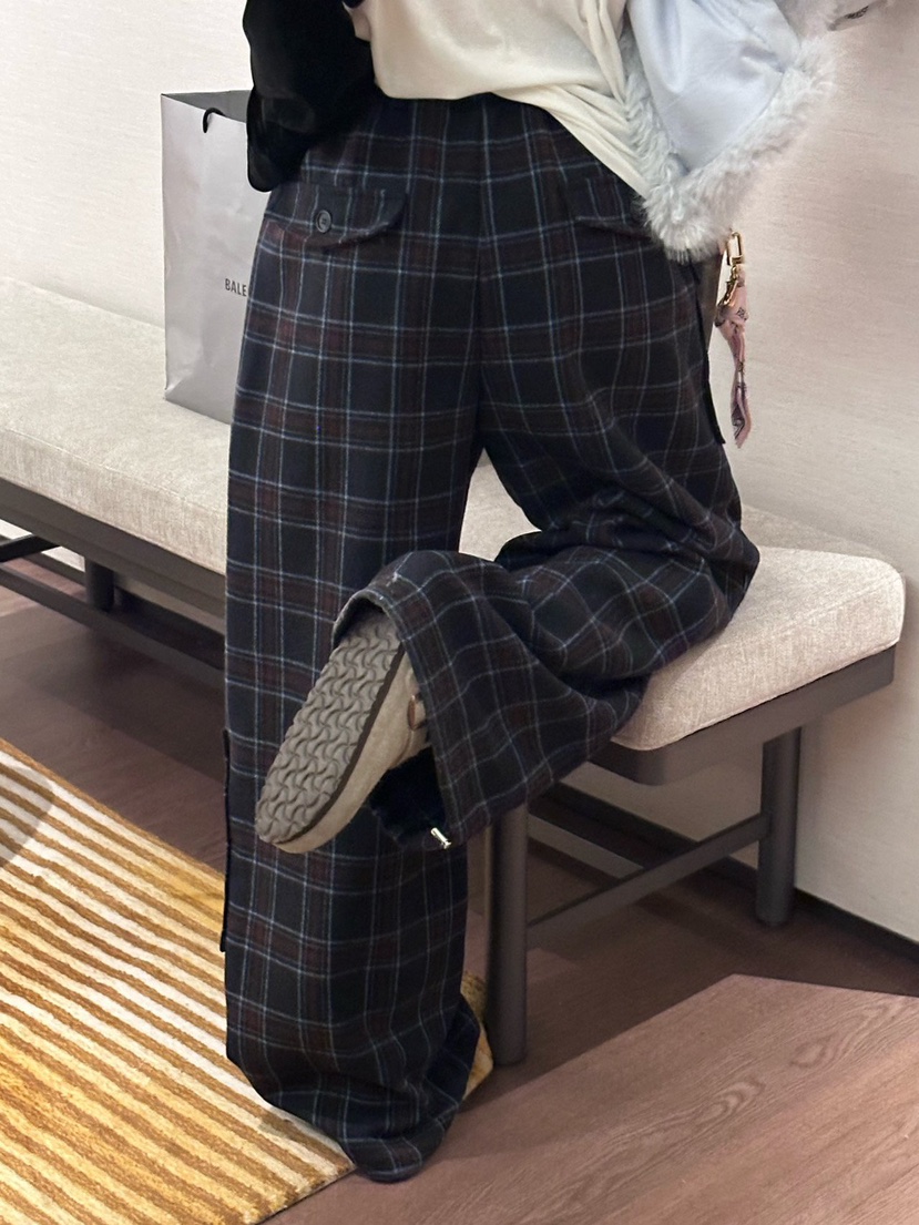 ZEROZERO東大門直郵女士新款人氣熱賣時尚休閑褲工裝褲格紋ZEROZERO休閑褲