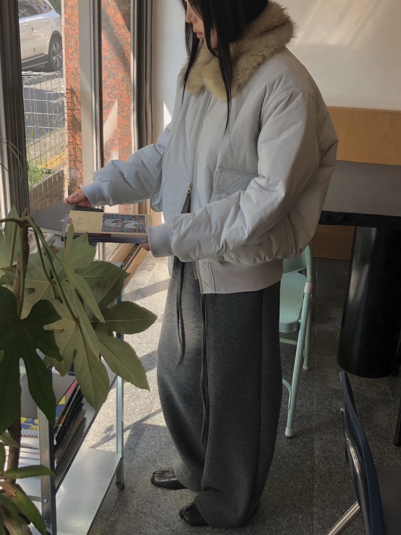 ONDO-P東大門代購女士新款人氣短款棉服毛領可拆可拆卸浣熊ONDO-P短款棉服