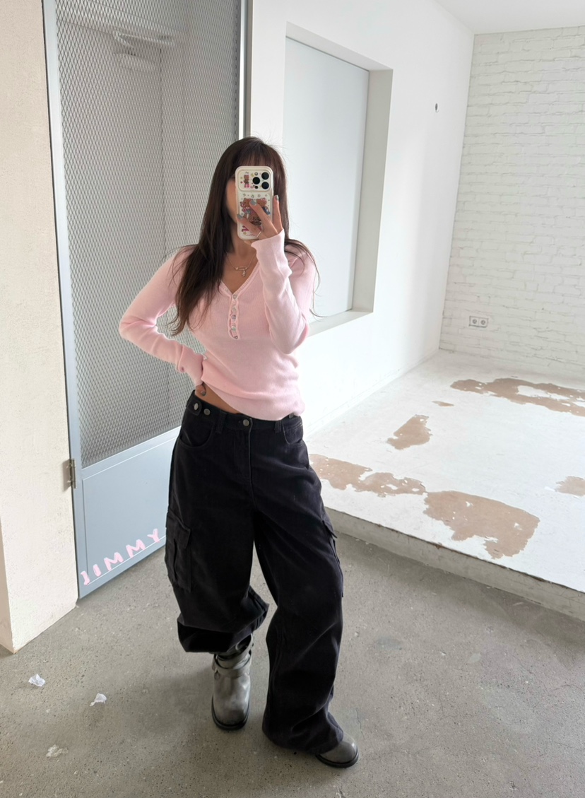 JIMMY東大門實拍女士新品推薦時尚休閑人氣真品針織衫紐扣JIMMY/REMAKE針織衫