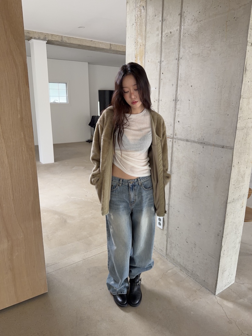 SUNDER MARKET東大門實拍女士新款真品熱賣人氣推薦牛仔褲SUNDER MARKET牛仔褲