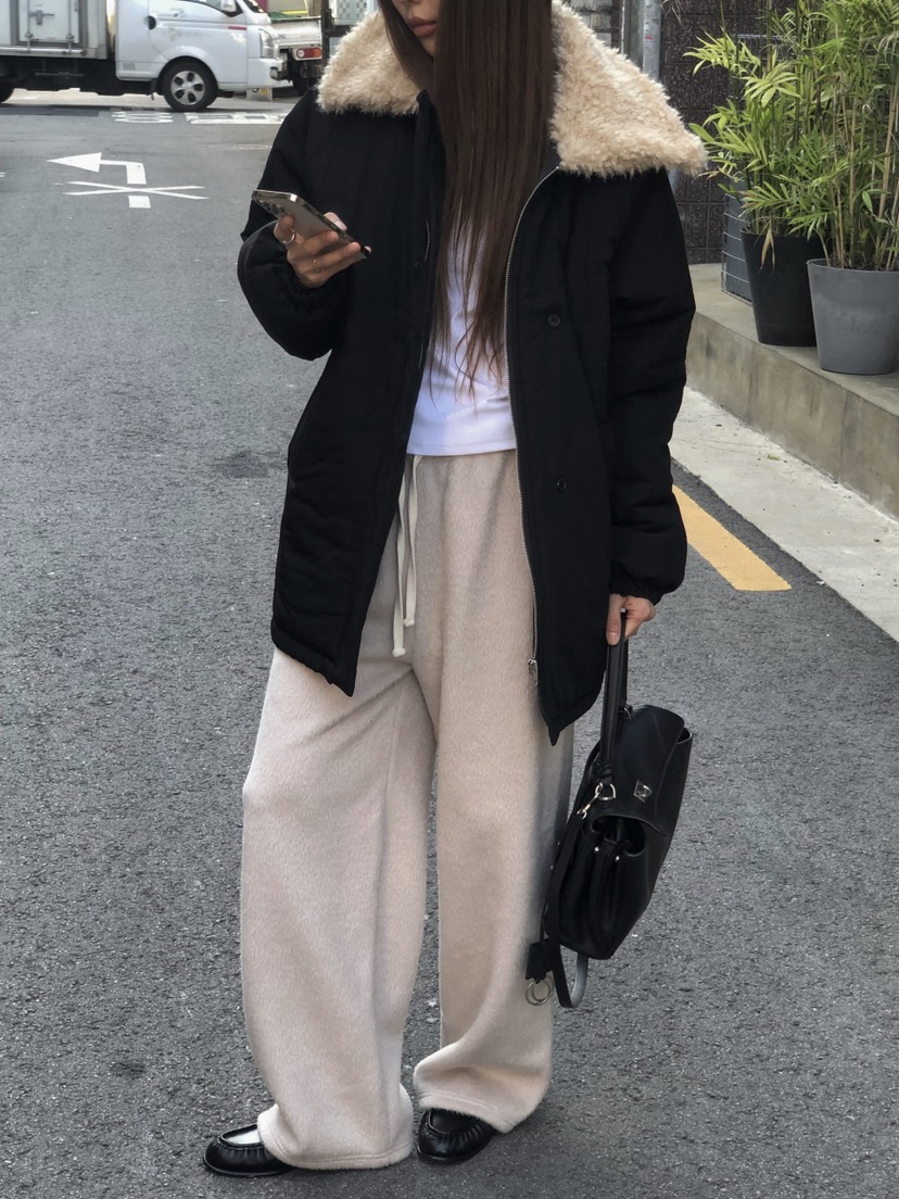ONDO-P韓國直郵女士新品熱賣真品休閑人氣休閑褲羊駝毛加絨ONDO-P休閑褲