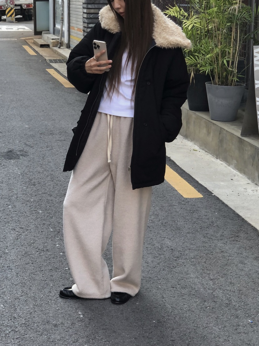 ONDO-P韓國直郵女士新品熱賣真品休閑人氣休閑褲羊駝毛加絨ONDO-P休閑褲