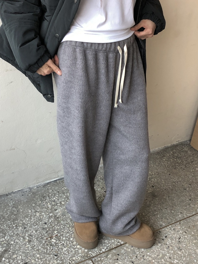 ONDO-P韓國直郵女士新品熱賣真品休閑人氣休閑褲羊駝毛加絨ONDO-P休閑褲