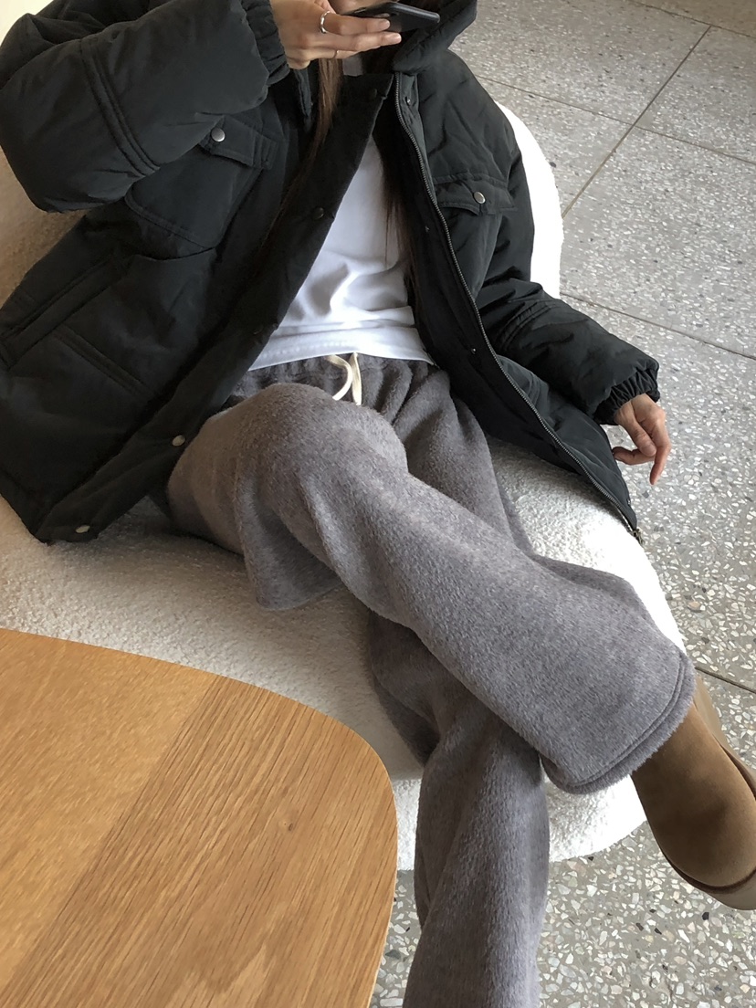 ONDO-P韓國直郵女士新品熱賣真品休閑人氣休閑褲羊駝毛加絨ONDO-P休閑褲