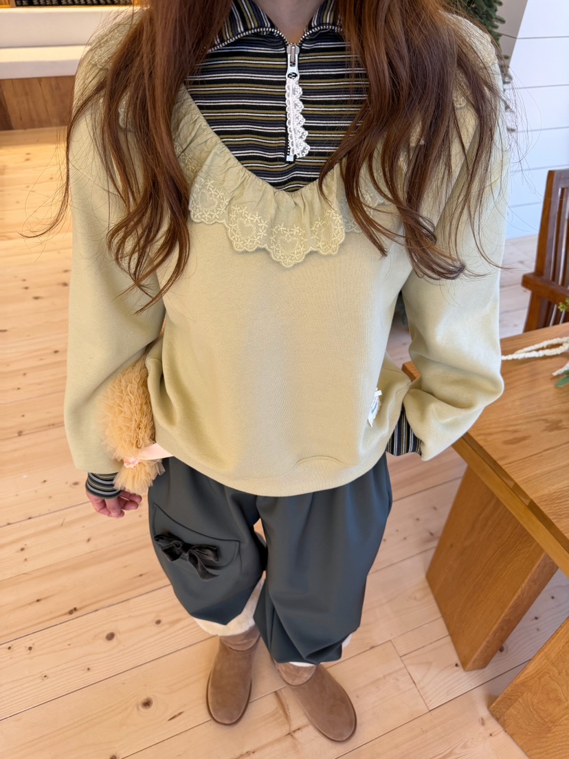 BOUTIQUE-L東大門實拍女裝新款人氣真品熱賣休閑衛衣條紋BOUTIQUE-L衛衣