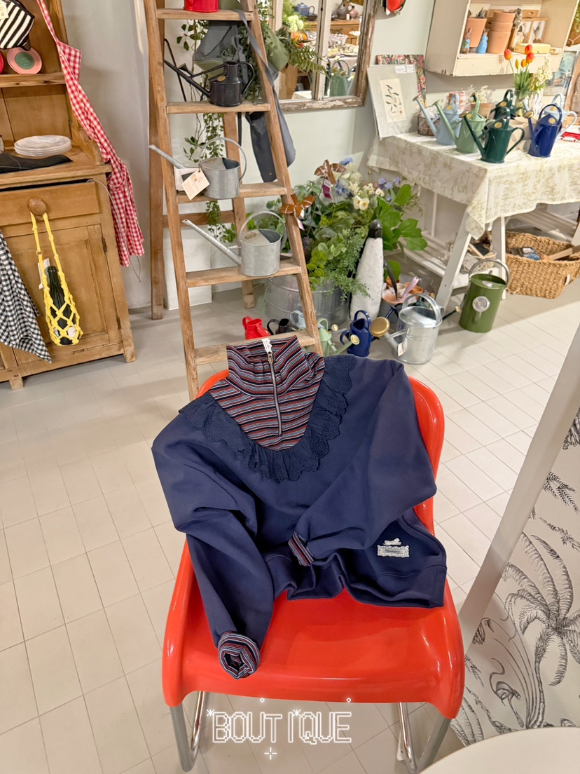 BOUTIQUE-L東大門實拍女裝新款人氣真品熱賣休閑衛衣條紋BOUTIQUE-L衛衣圖色3