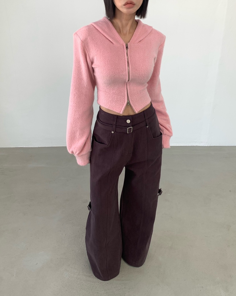 2TWO MOON東大門實拍女裝新品休閑真品熱賣開衫拉鏈連帽衫2TWO MOON開衫