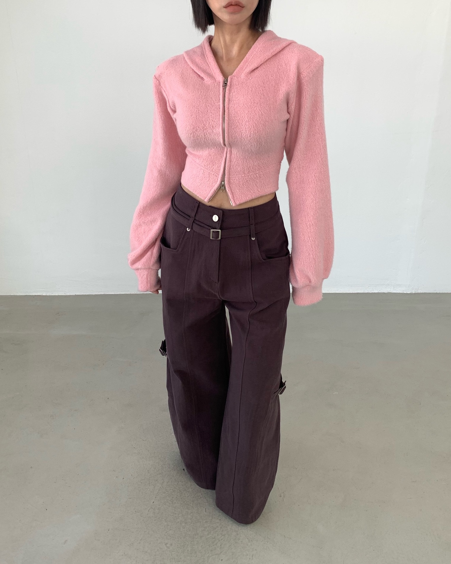 2TWO MOON東大門實拍女裝新品休閑真品熱賣開衫拉鏈連帽衫2TWO MOON開衫