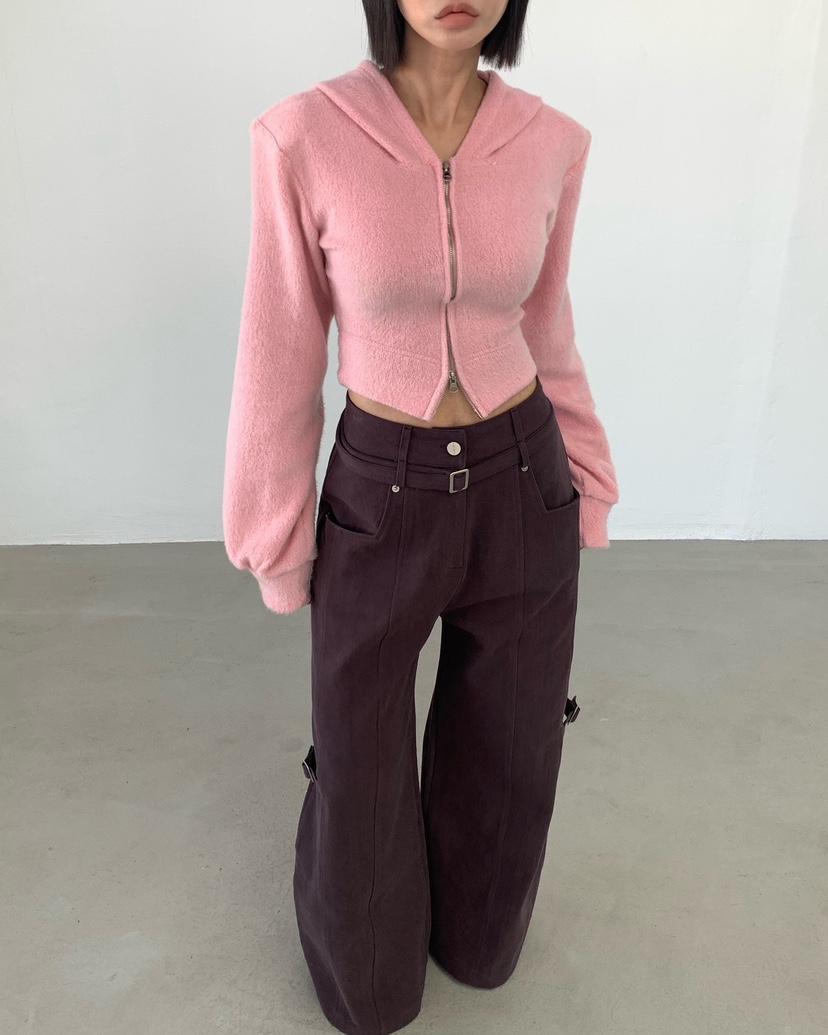 2TWO MOON東大門實拍女裝新品休閑真品熱賣開衫拉鏈連帽衫2TWO MOON開衫