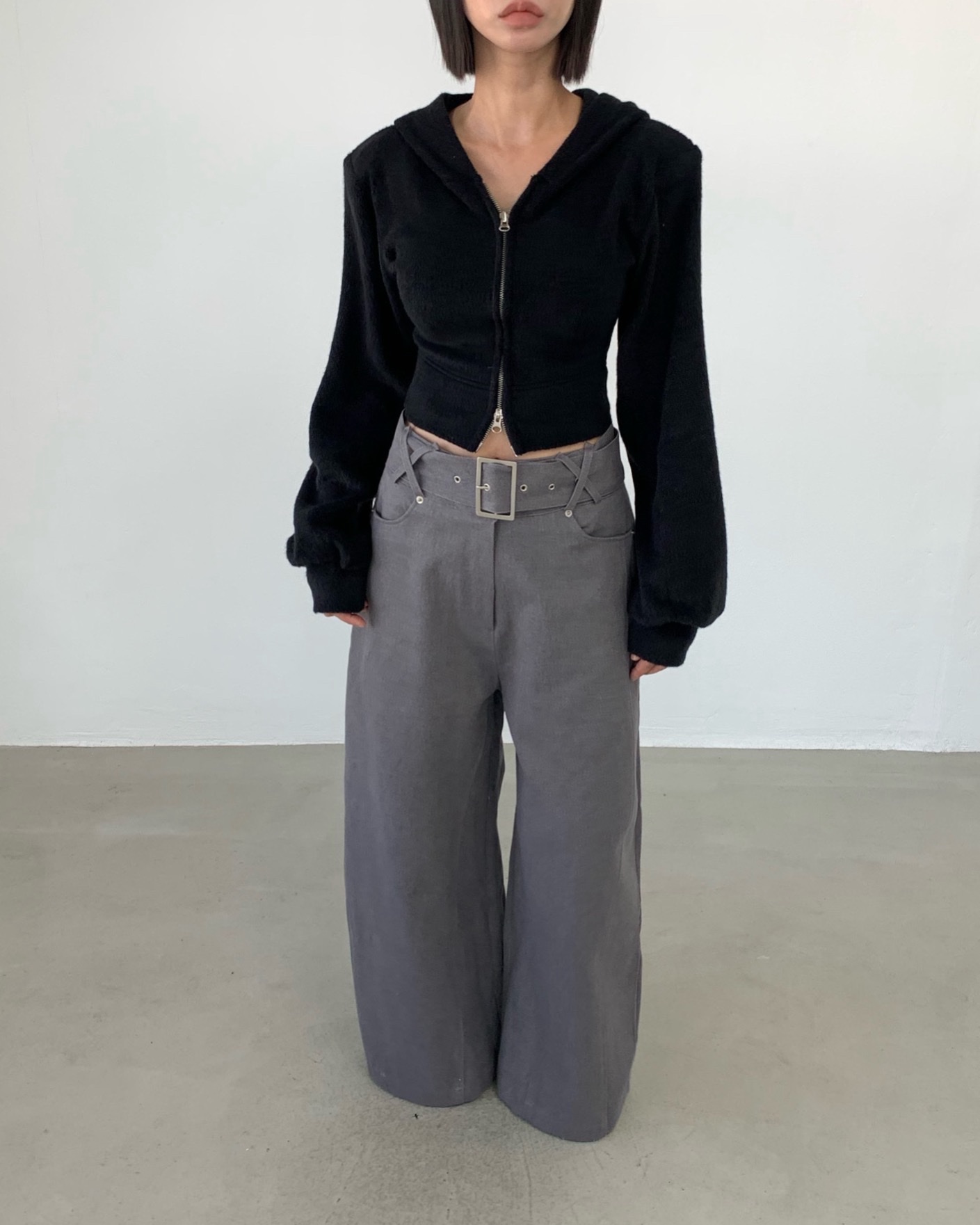 2TWO MOON東大門實拍女裝新品休閑真品熱賣開衫拉鏈連帽衫2TWO MOON開衫