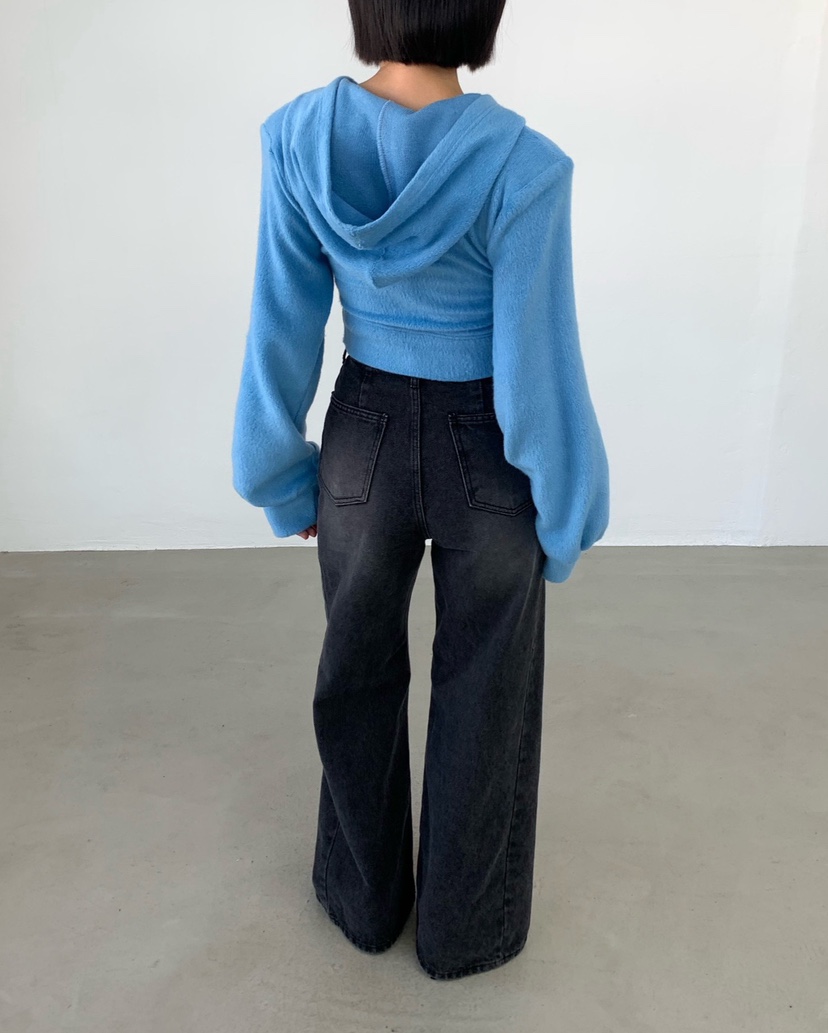 2TWO MOON東大門實拍女裝新品休閑真品熱賣開衫拉鏈連帽衫2TWO MOON開衫