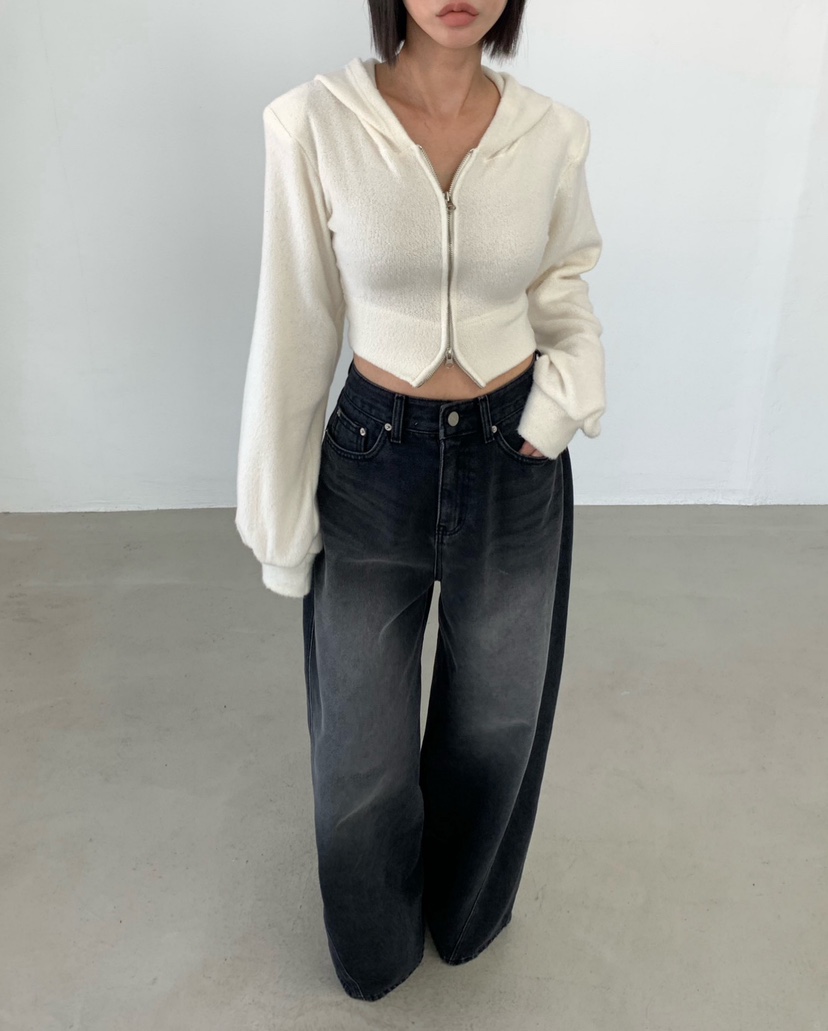 2TWO MOON東大門實拍女裝新品休閑真品熱賣開衫拉鏈連帽衫2TWO MOON開衫