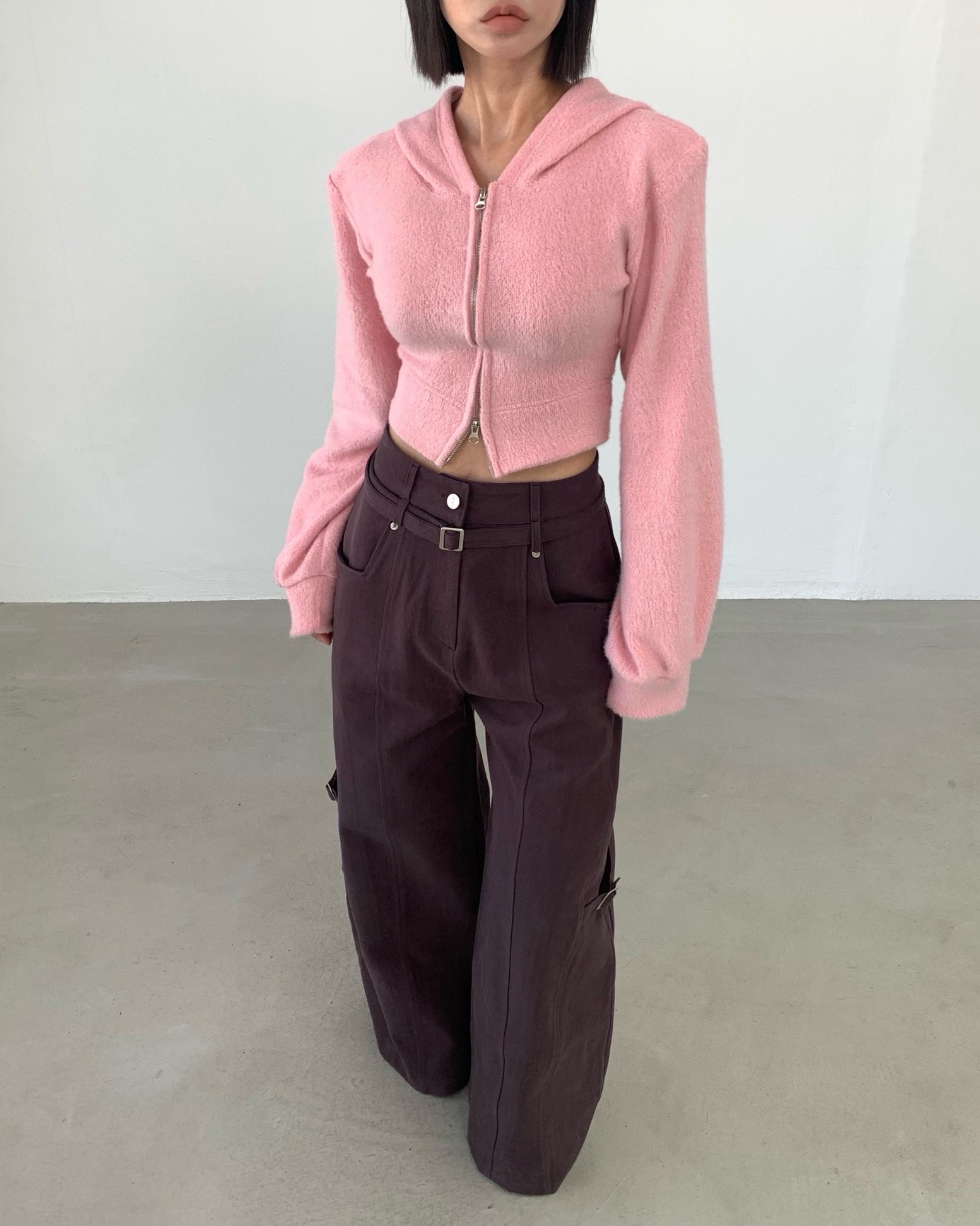 2TWO MOON東大門實拍女裝新品休閑真品熱賣開衫拉鏈連帽衫2TWO MOON開衫圖色1
