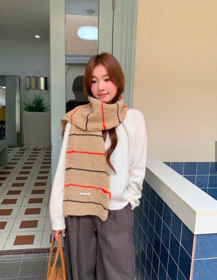 EBADA韓國直郵女裝新品人氣真品時尚推薦休閑圍巾披肩復古EBADA圍巾/披肩