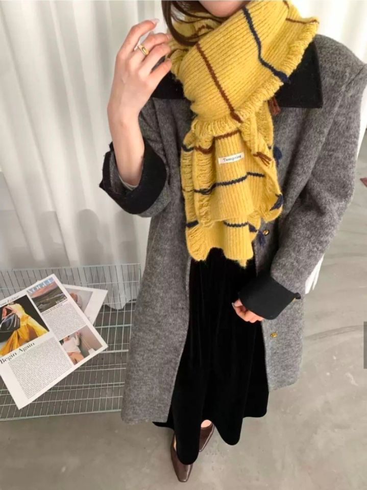 EBADA韓國直郵女裝新品人氣真品時尚推薦休閑圍巾披肩復古EBADA圍巾/披肩