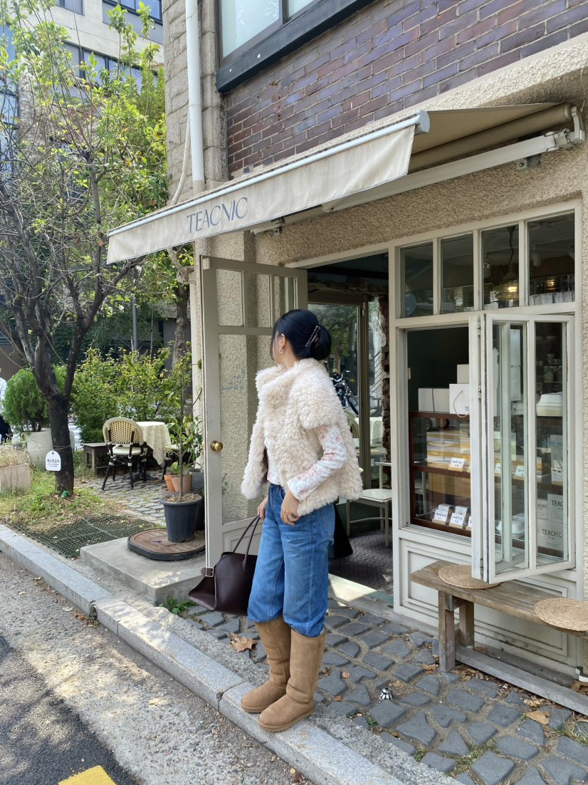 OUPPT東大門代購女士新款休閑時尚真品短款大衣不含內搭皮草OUPPT短款大衣