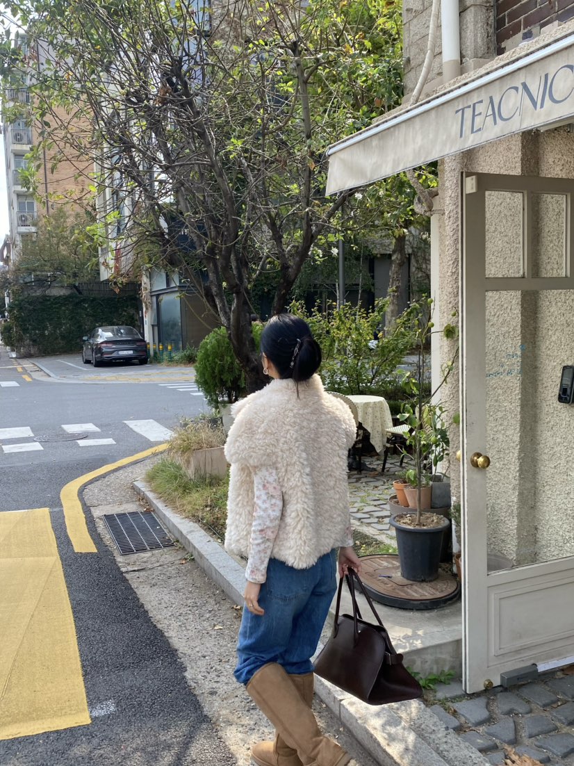 OUPPT東大門代購女士新款休閑時尚真品短款大衣不含內搭皮草OUPPT短款大衣
