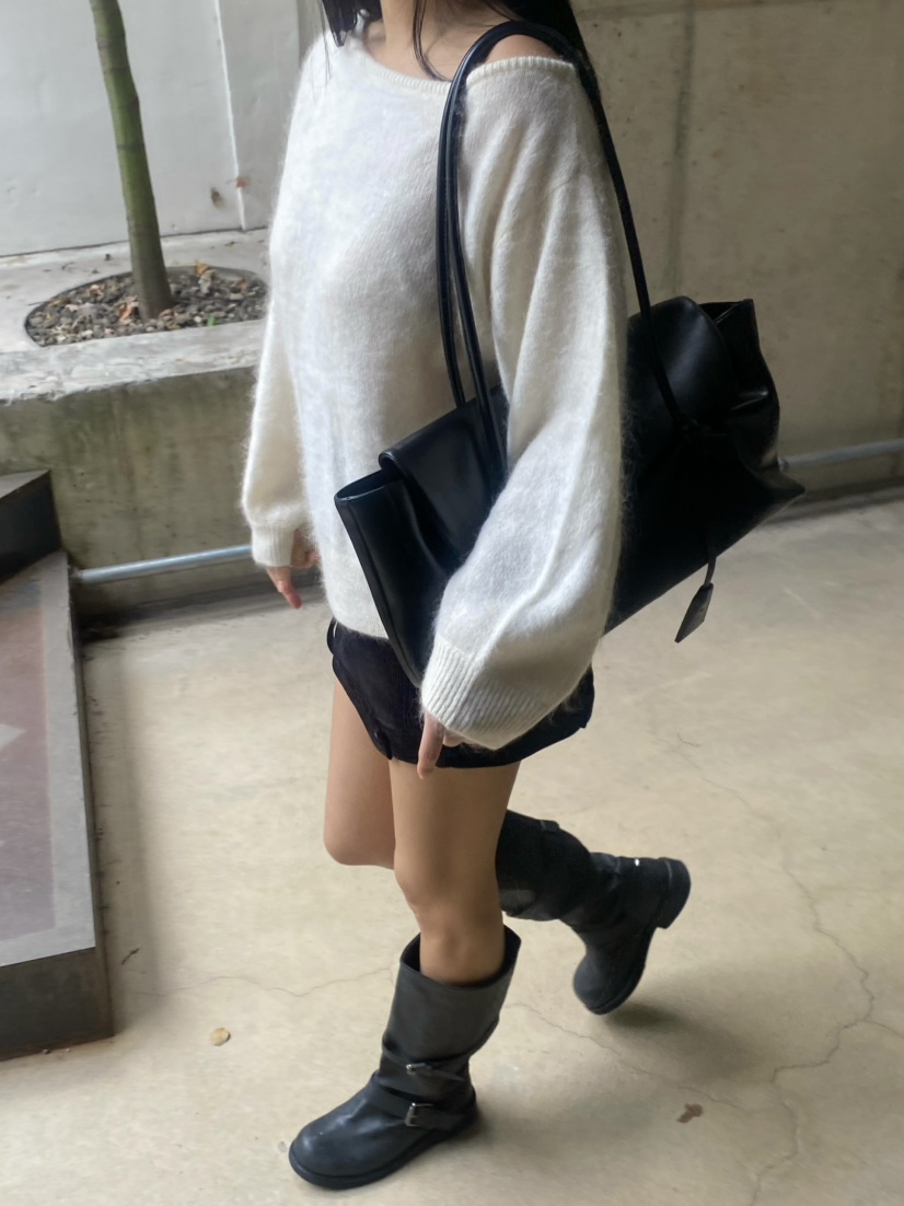 OUPPT東大門直郵女裝新品推薦熱賣針織衫不含內搭不對稱羊絨OUPPT針織衫