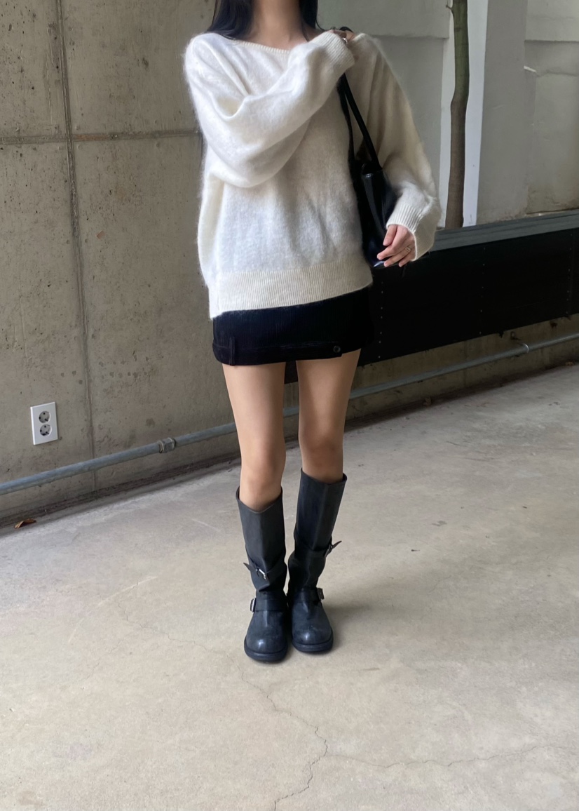 OUPPT東大門直郵女裝新品推薦熱賣針織衫不含內搭不對稱羊絨OUPPT針織衫
