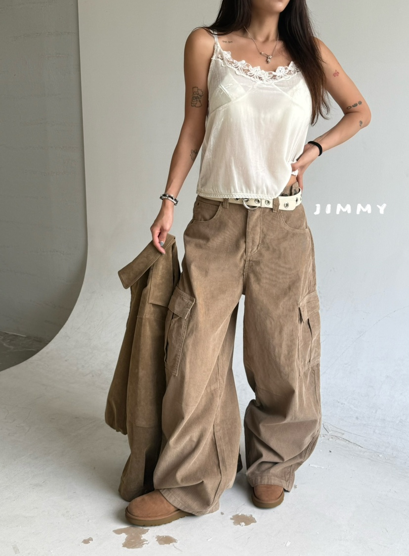 JIMMY韓國代購女裝新品人氣真品熱賣吊帶背心天鵝絨蕾絲無袖JIMMY/REMAKE吊帶/背心