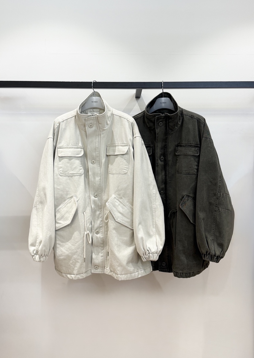 MUYBIEN東大門代購女裝新品推薦時尚休閑真品夾克水洗加絨MUYBIEN夾克