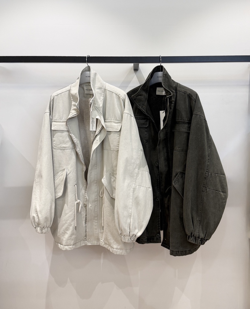 MUYBIEN東大門代購女裝新品推薦時尚休閑真品夾克水洗加絨MUYBIEN夾克