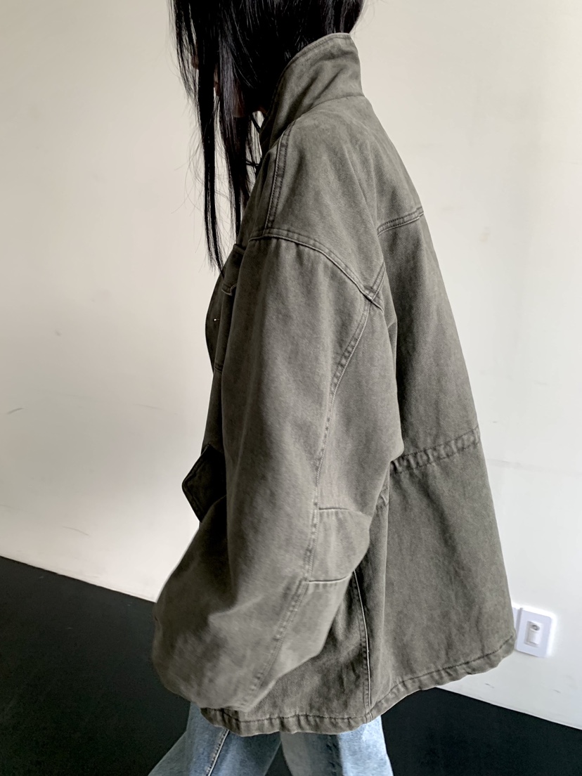 MUYBIEN東大門代購女裝新品推薦時尚休閑真品夾克水洗加絨MUYBIEN夾克