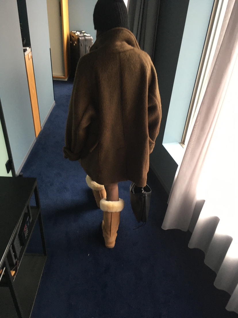 MINIMUZE東大門代購女士新品推薦人氣熱賣中長款大衣羊駝MINIMUZE中長款大衣