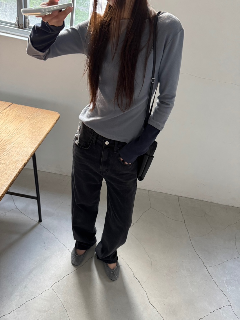 MINIMUZE東大門直郵女裝新品真品人氣休閑熱賣長袖T恤撞色MINIMUZE長袖T恤
