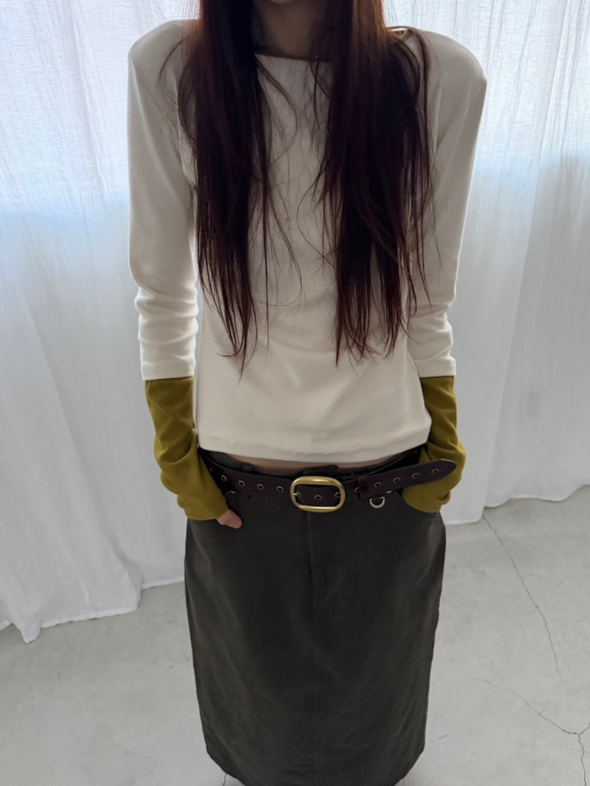 MINIMUZE東大門直郵女裝新品真品人氣休閑熱賣長袖T恤撞色MINIMUZE長袖T恤