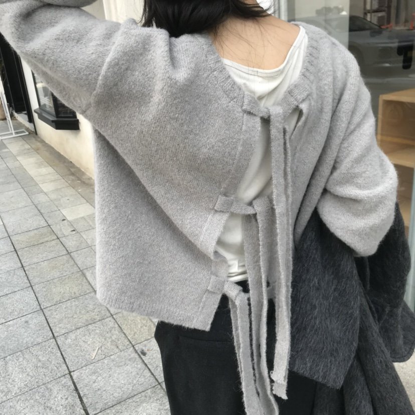 LOFN東大門實拍女裝新款時尚熱賣休閑推薦針織衫兩面穿羊駝LOFN針織衫