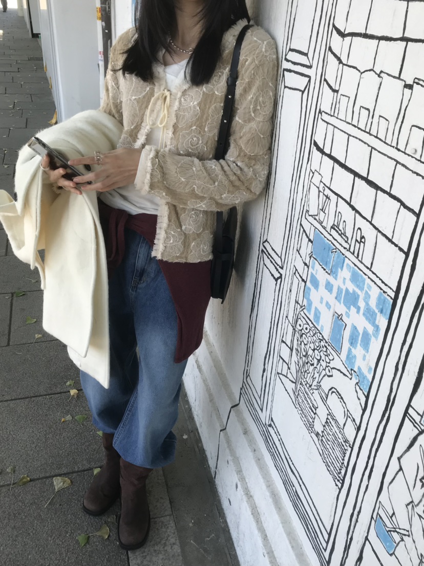 LOFN韓國直郵女士新品真品休閑推薦熱賣時尚人氣開衫LOFN開衫