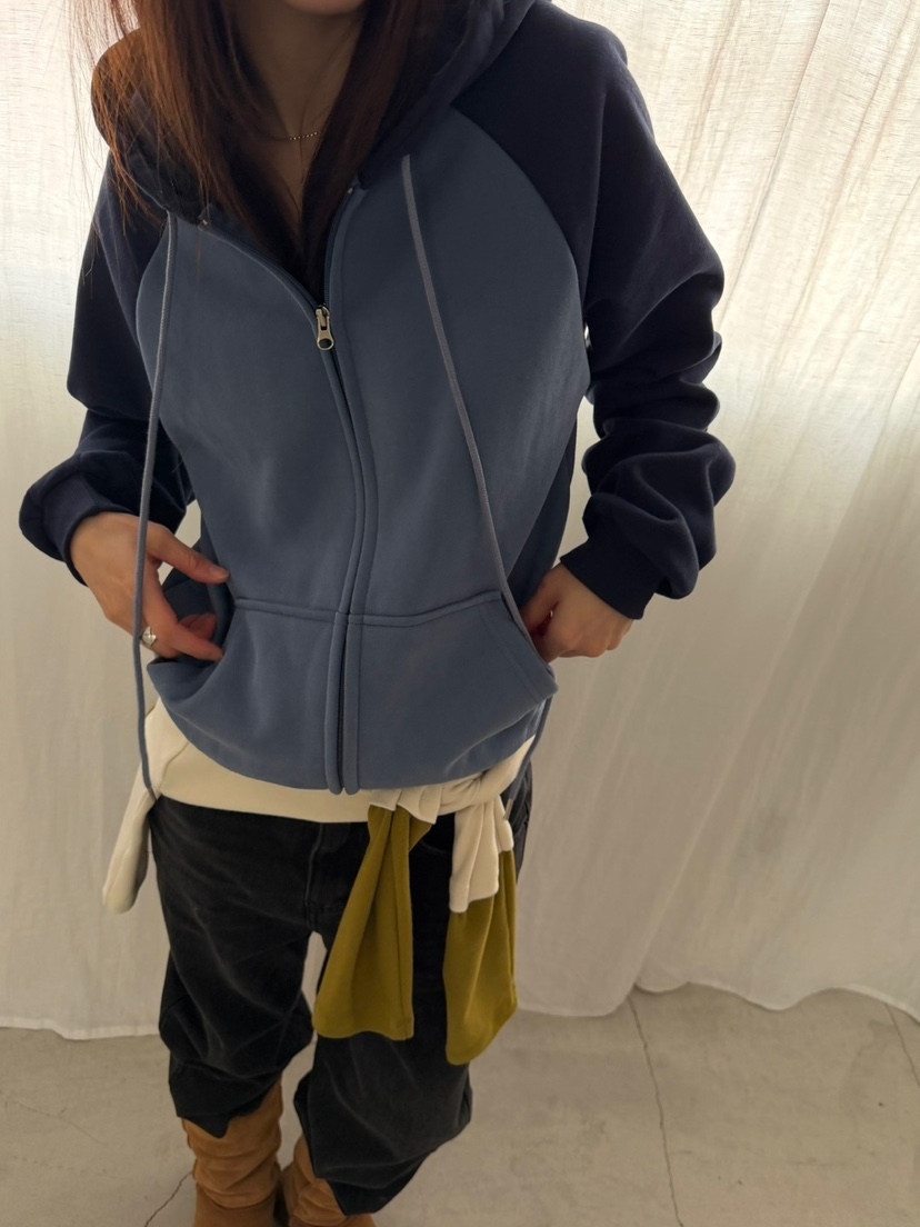 MINIMUZE東大門直郵女士新款時尚人氣衛衣插肩袖連帽衫抓絨MINIMUZE衛衣