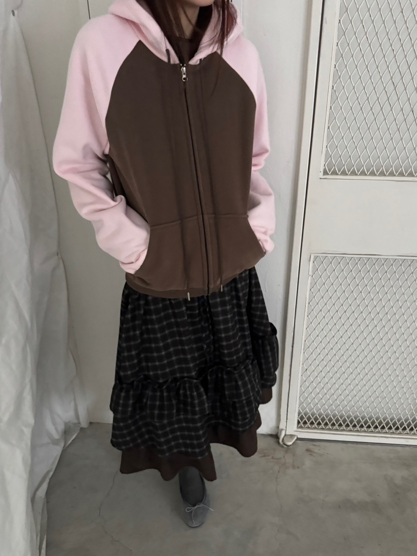 MINIMUZE東大門直郵女士新款時尚人氣衛衣插肩袖連帽衫抓絨MINIMUZE衛衣