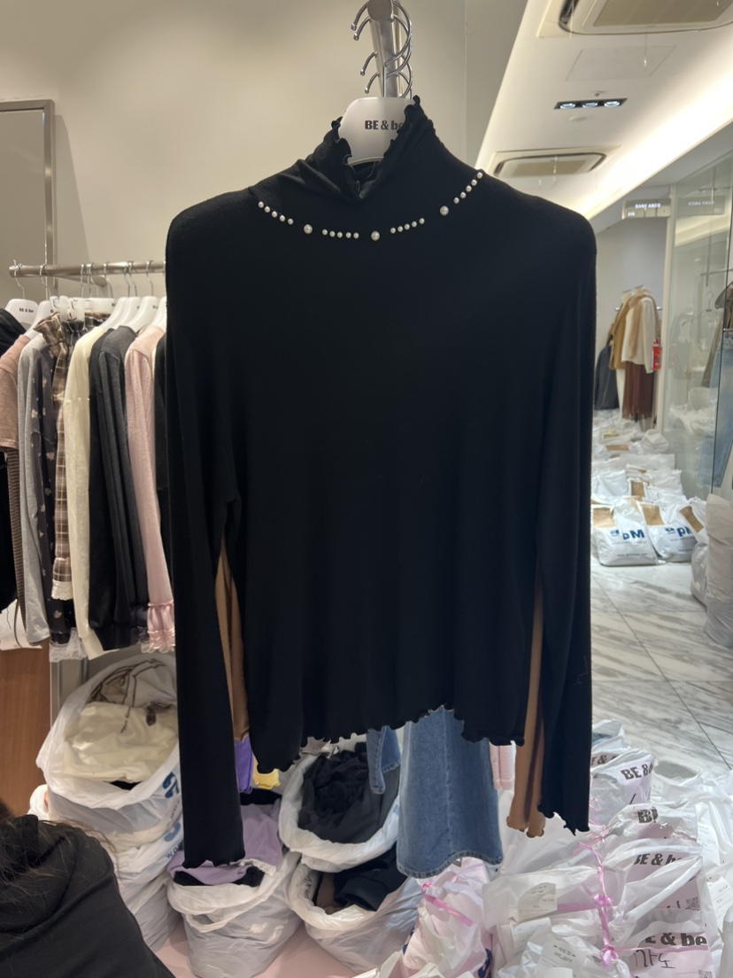 BE&amp;BE東大門直郵女裝新品休閑真品推薦長袖T恤珍珠高領BE&be長袖T恤圖色6